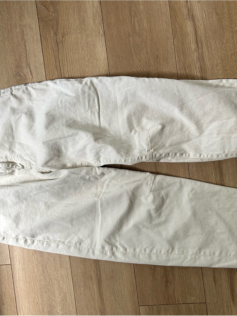 Kut from the Kloth Ashley High Rise Slouchy Barrel Jeans cream/ecru Size 10 - Picture 7 of 12
